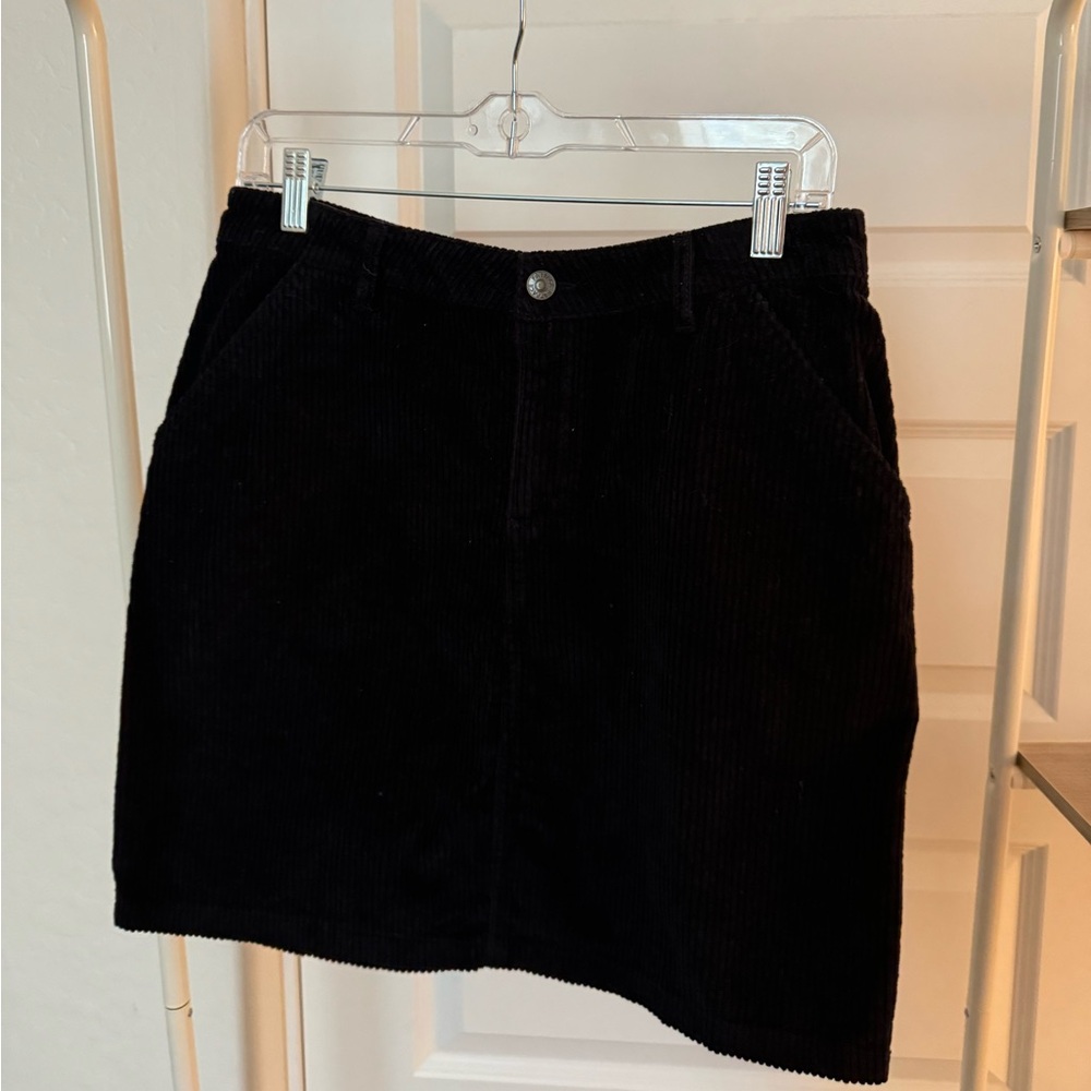 Fat face Black corduroy skirt